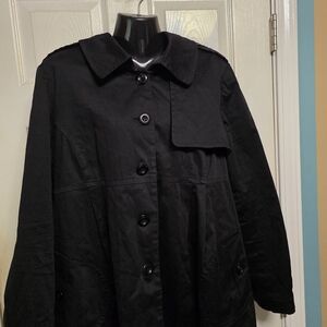 Sandro Elegant Black Trench Coat